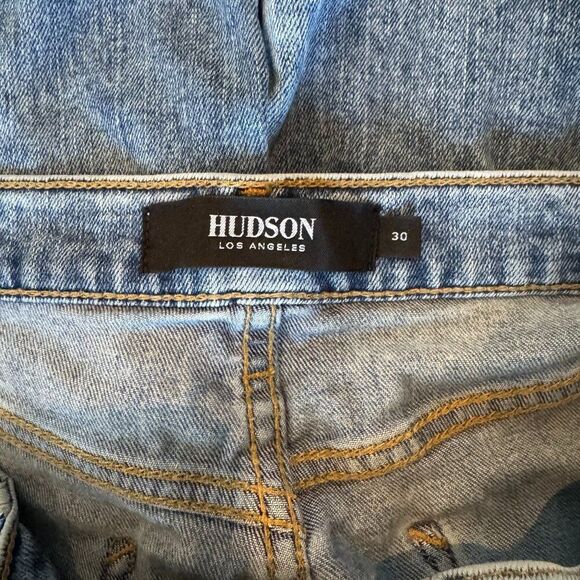 Hudson Jeans Holly Straight Women’s 30 Light Wash Distressed Straight-Leg - Picture 2 of 9